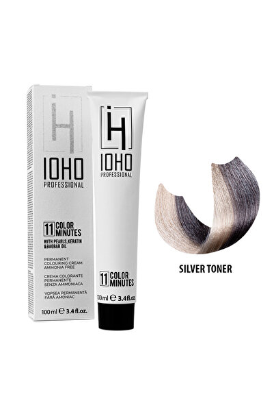 Ioho Professional Permanent Silver Toner Hair Dye Without Ammonia - Color 11 Minutes Silver Toner - Ioho Professi