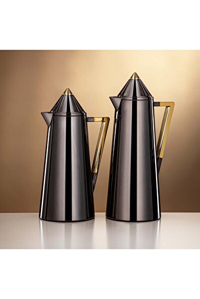 Radin قارورة مفرغة من الهواء من المرجان سعة 0.7 لتر + 1.0 لتر، لون أسود وذهبي...