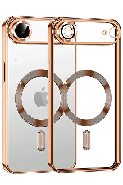 UnDePlus Apple iPhone 17 Air için Magsafe ile uyumlu Kılıf Kamera Lensli Korumalı Şeffaf Silikon Kapak