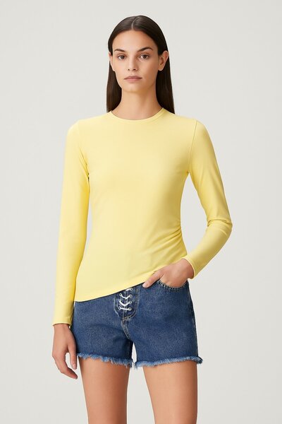 HAKKE BLUZ cu mânecă lungă asimetrică