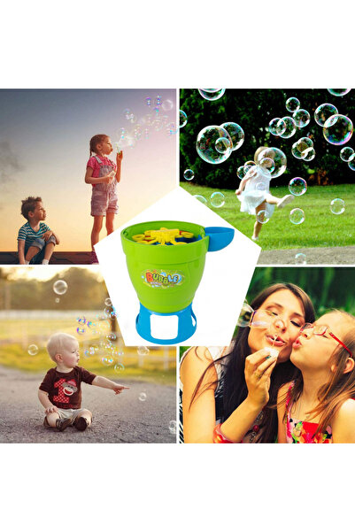 MalPlay Soap bubble generator toy, with batteries, 8 play holes, and liquid included, Blue B