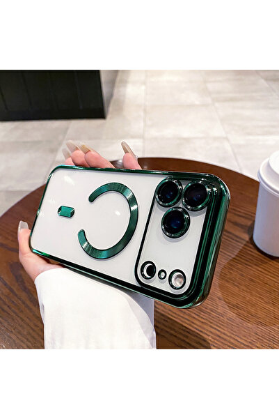 UnDePlus Apple iPhone 17 Pro Max için Magsafe ile uyumlu Kılıf Kamera Lensli ...