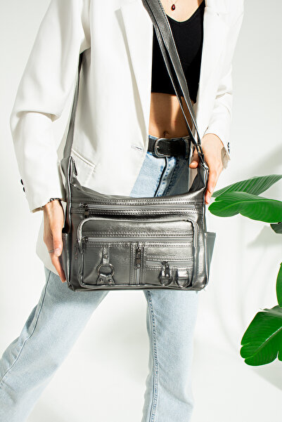 MEGA ÇANTA Washed Leather Stylish and Long-Lasting Crossbody Women's Bag