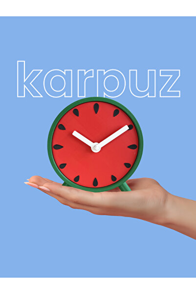 DECOROMA Meyve Temalı Renkli Masa Saati – Meyve Serisi Tasarım Koleksiyonu