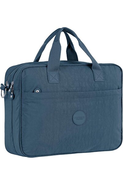 Caprice Collection Laptop Bag, 15.6" Padded Sleeve, Water-Resistant Nylon, Organizer Pockets BSD-KP026 (LIGHT BLUE)