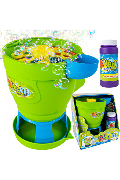 MalPlay Soap bubble generator toy, with batteries, 8 play holes, and liquid included, Blue B