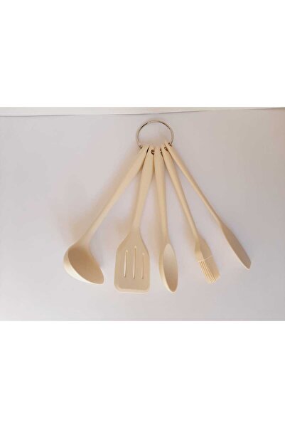 bir sürü eşya pak market 5 Pieces Heat Resistant Silicone Cooking Set Fireproof Non-Stick Serving Set