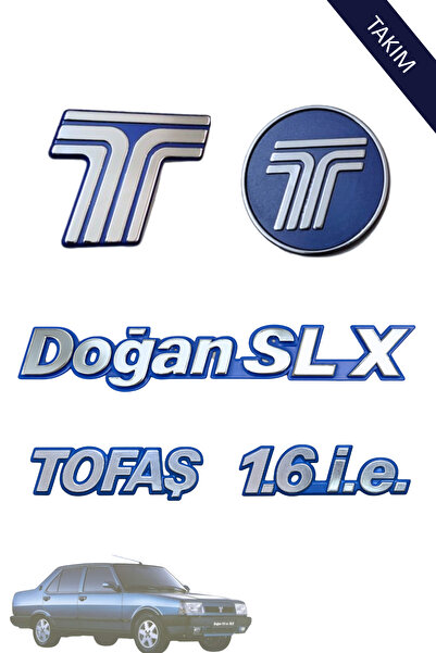 MEFAUTO Tofaş Doğan Slx 1.6 ie Ön Panjur Ve Bagaj Yazı Arma Seti Takım