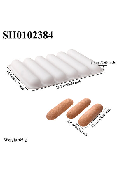 Choice1 قالب خبز الشوكولاتة والإكلير بـ 6 خلايا على شكل أصابع طويلة SH0102384