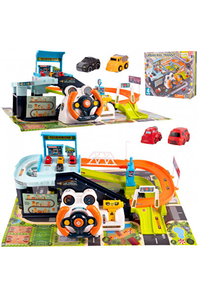 MalPlay Set circuit interactiv pentru copii Malplay, cu obstacole, volan cu c...
