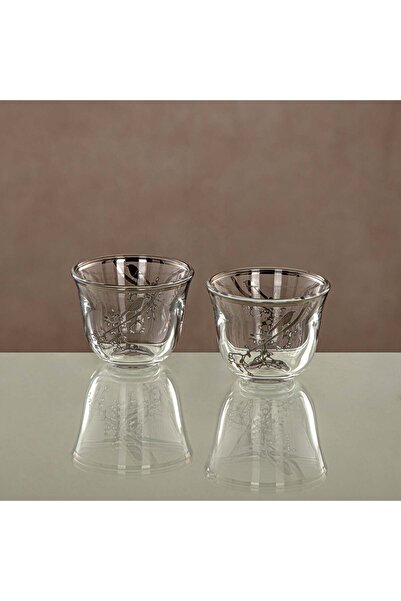 Radin Almarjan Cawa Cup Set Clear & silver 6 pieces