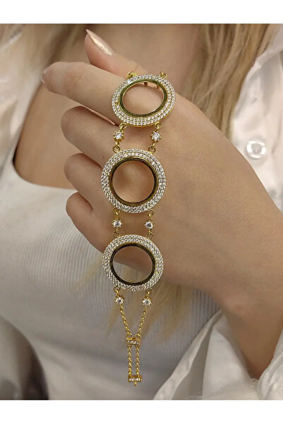 nasipkuyumcu 8 AYAR 3 ÇEYREK İÇİN ÇERÇEVE ALTIN BİLEKLİK KNY00340