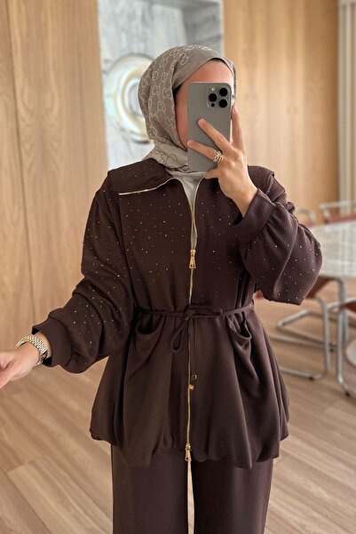 Ka Hijab Set modal în formă de balon - maro