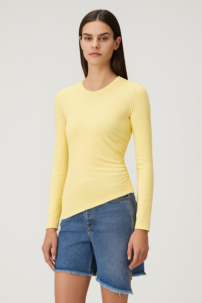 HAKKE BLUZ cu mânecă lungă asimetrică