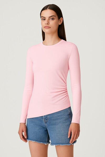 HAKKE BLUZ cu mânecă lungă asimetrică