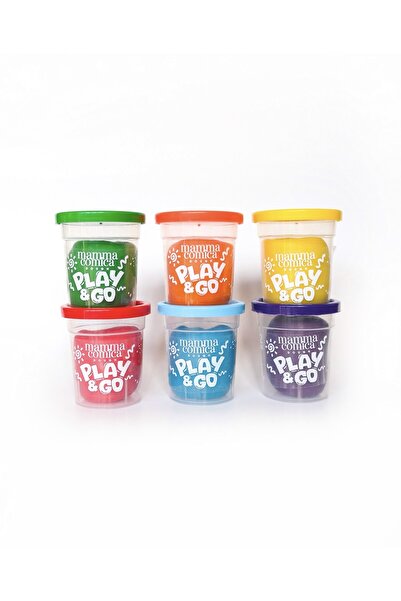 MammacomicaDough 6-Piece Natural Play Dough Set (6 Colors X 75 Gr)