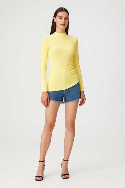 HAKKE BLUZ cu mânecă lungă asimetrică