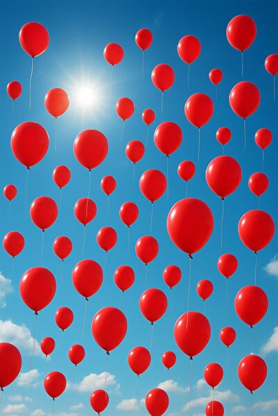 hak-iş oyuncak 33 cm Red Balloon – Party and Decoration Set of 100