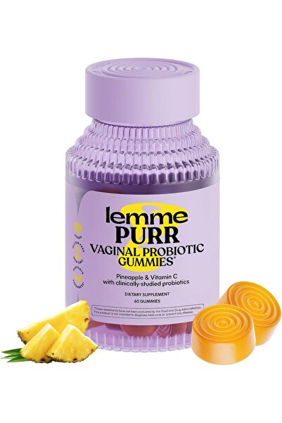 Lemme Purr Probiotic Gummies for Women - Balanced pH, Odor & Flora Support + Vitamin C (60 Count)