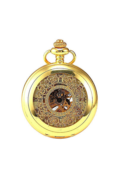 Gorben Ceas de buzunar PM004 din aur - schelet mecanic, steampunk, cifre roma...