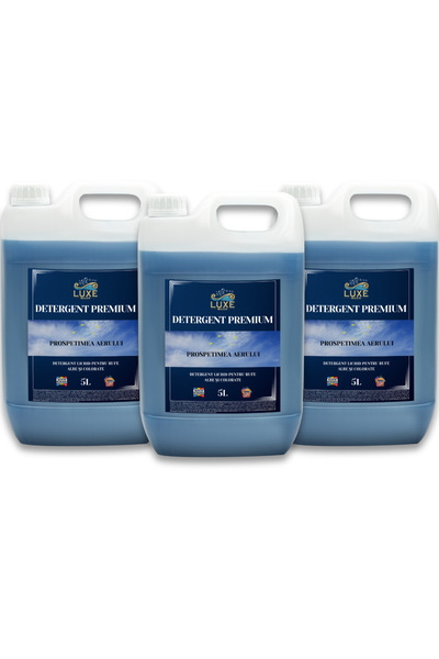Luxe Wash Detergent Lichid Prospețimea Aerului 15L – Pachet 3x Curățenie Impe...