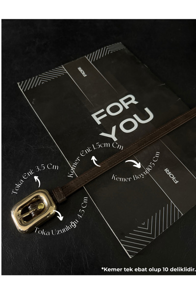 Fiori Square Buckle Bridged Women's Belt, Pants Belt, Jacket Belt, Dress Belt