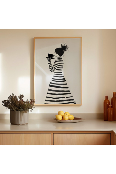 Tuba Decor Tablo dintr-o singură bucată cu rame din lemn pentru sufragerie, sufragerie, bucătărie