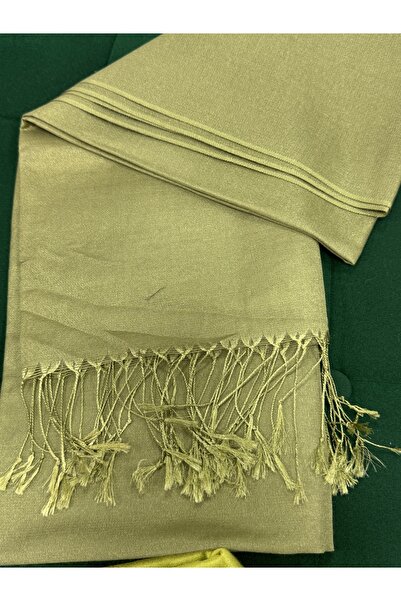 İPEKSCARF İpek görünümlü duran şal zeytin yeşili