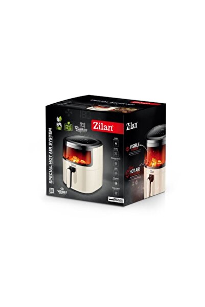 Zilan Friteuză cu aer ZILAN, putere 1500w, capacitate 5l, smântână / ZLN 9984