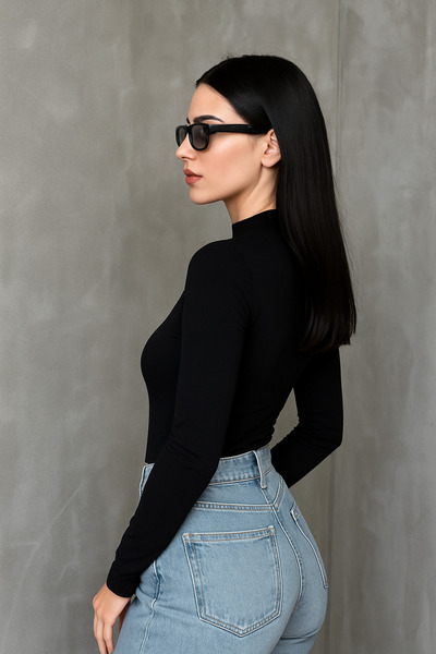 FV Finger-Through V-Neck Women's Bodysuit