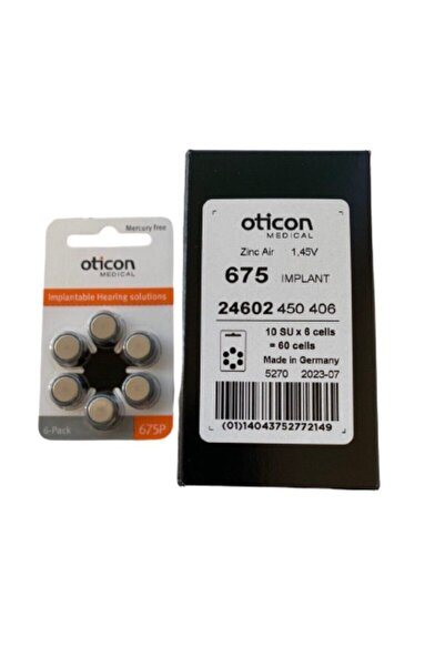 Oticon Implant Plus 675 Koklear Implant Pili Cochlear Pili 60 Adet