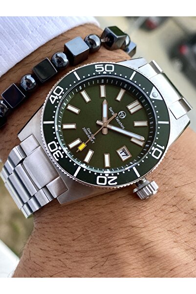 Sergio Tacchini Brand Men's Wrist Watch + 200m Waterproof + Steel Case Band + Gift Bracelet +