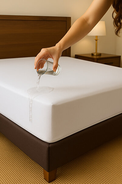 LaraLisa Protector de saltea dublu rezistent la lichide din microfibră PU 30 cm