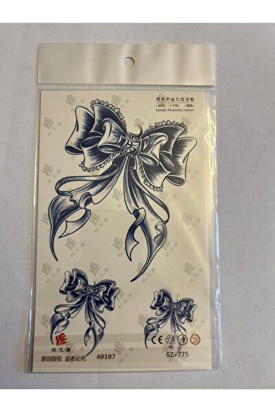 Airbrush Tattoo Kurdale 18x11 cm Yarı Kalıcı Hayalet Geçici Dövme Yapıştırma ...