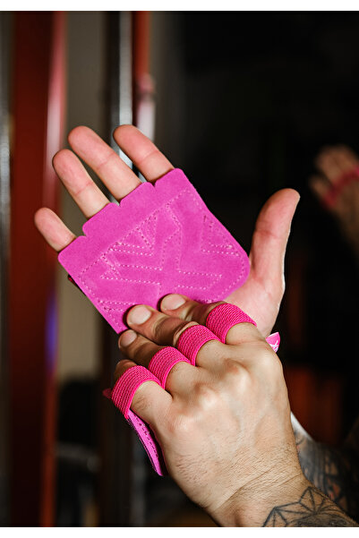 Dex Supports وسادة قبضة – وسادة يد من الجلد الحقيقي غير قابلة للانزلاق (قفازات رياضية مرنة الأصابع)