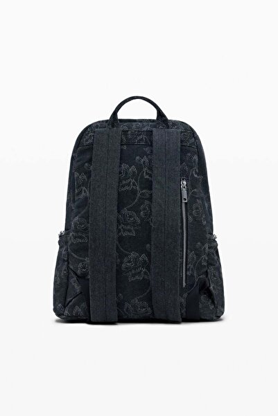 Desi Rucsac mare din denim brodat