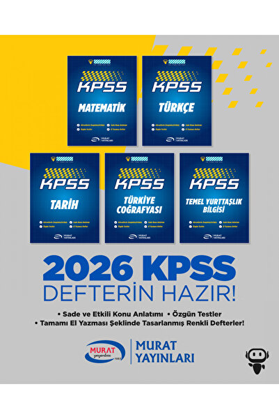 Murat Yayınları KPSS Konu Anlatımlı Defter Full Set. ! Tamamı El Yazmalı !