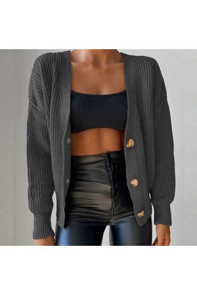 ALPACO Γυναικεία πλεκτή μπλούζα με μακρυμάνικη λεπτομέρεια