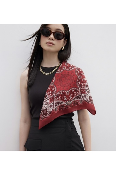 Mira İpek Візерунковий шарф Комбінований доповнюючий бандана