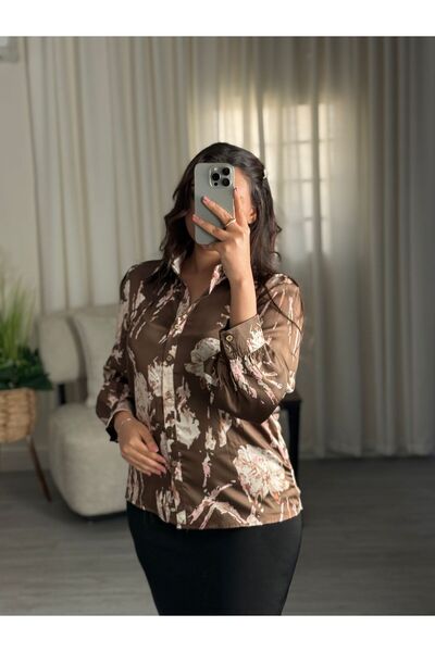 SELSAL satin shirt with pattern