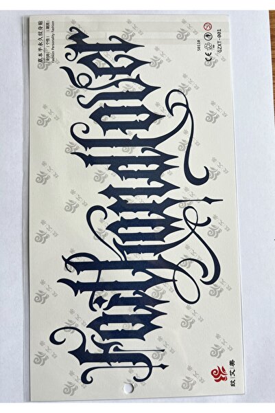 Airbrush Tattoo Büyük Boy Bel Göğüs Sırt İçin 28x15 cm GZXT-001 Yarı Kalıcı G...