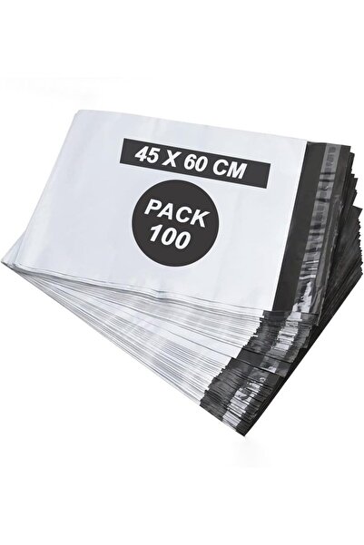 MARKQ ١٠٠ كيس بريد أبيض من البولي إيثيلين | أكياس شحن ذاتية الغلق لاصقة ٤٥×٦٠...