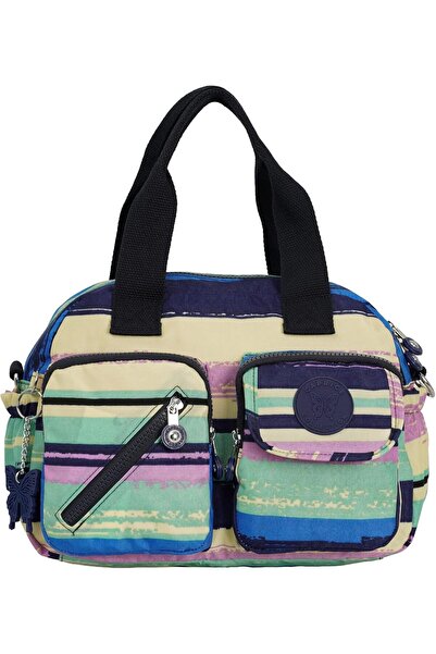 Caprice Collection Mini Satchel Crossbody, High-Grade Nylon, Zip-Top, Dual Fr...