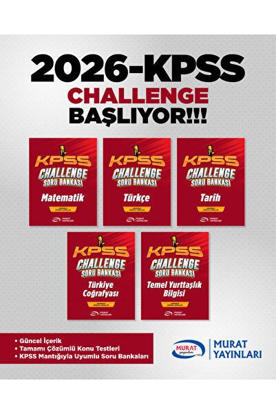 Murat Yayınları KPSS Challenge Soru Bankası Full Set. !