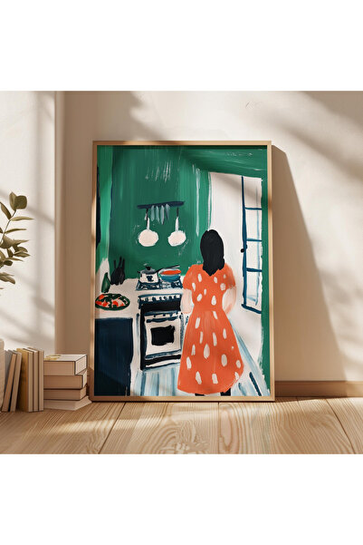 Tuba Decor Tablo dintr-o singură bucată cu rame din lemn pentru sufragerie, s...