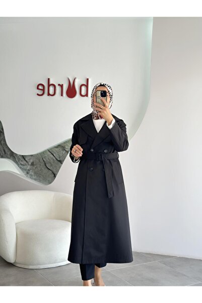 Armine Trend Seyyar Kemerli Trench 25KT725 Siyah