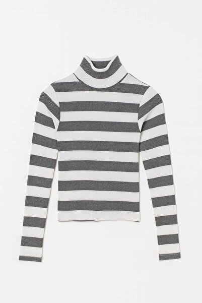 gigigiyim Gray Striped Girl's Bodysuit