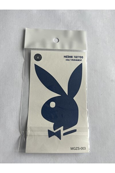 Airbrush Tattoo Aşk Tavşanı 11x8 cm Yarı Kalıcı Geçici Dövme Yapıştırma Dövme