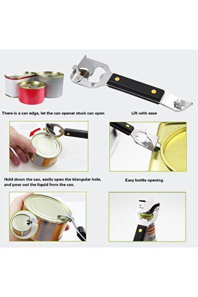 Tiesa Home Stainless Steel Double-Sided Manual Can Bottle Opener