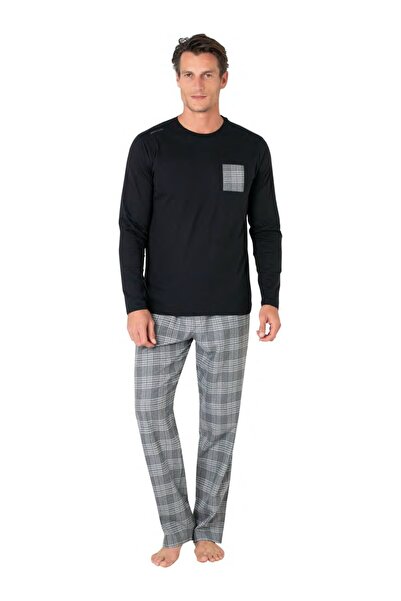 Pierre Cardin Чоловічий піжамний комплект з довгими рукавами та велосипедним коміром 6107